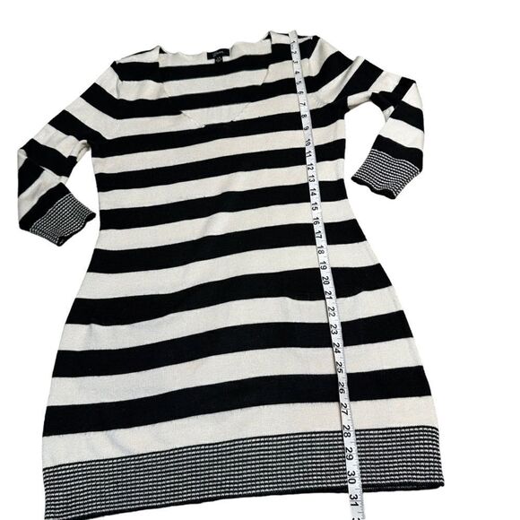 Guess Black and White Striped Mini Sweater Dress - Picture 11 of 11